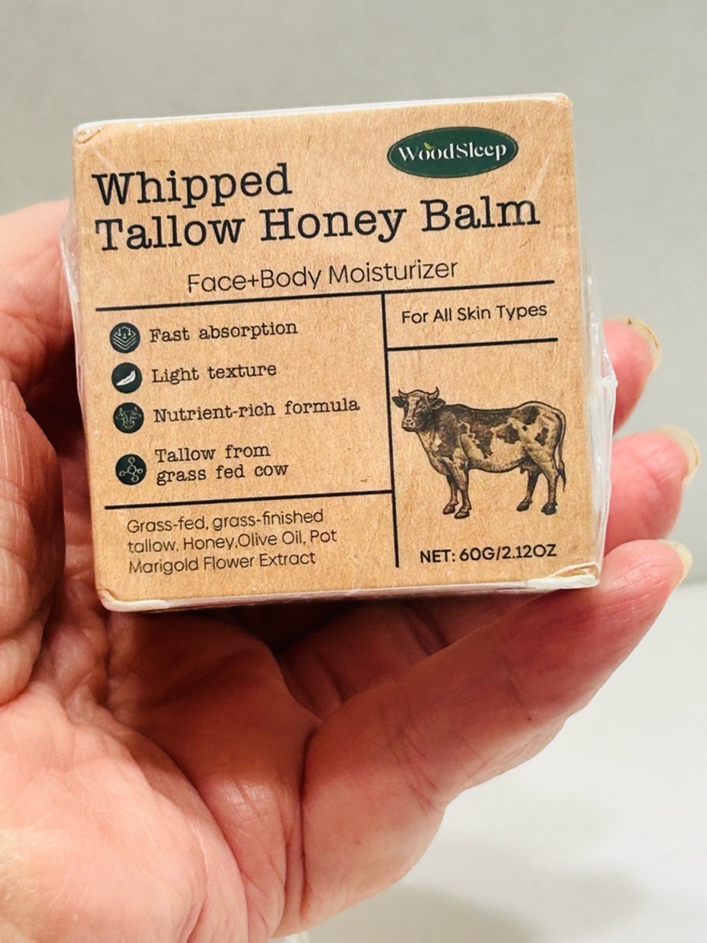 Whipped Tallow Honey Balm Face & Body Moisturizer (Brown)
